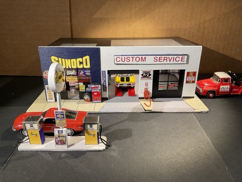 Scale handmade sunoco gas - 1/64,